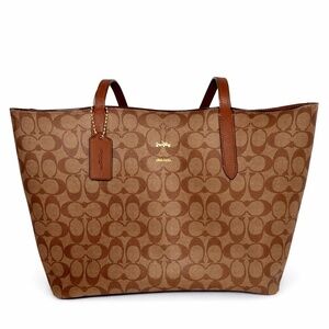 🤎🤎 Coach Signature Canvas Large Tote Bag Tan Brown 🤎🤎